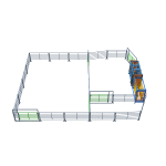 Загон A-50 — общий вид мобильного панельного загона для КРС